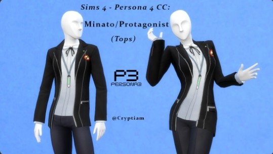模拟人生4女神异闻录3Minato西装上衣MOD