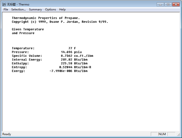 丙烷计算软件(Thermo)
