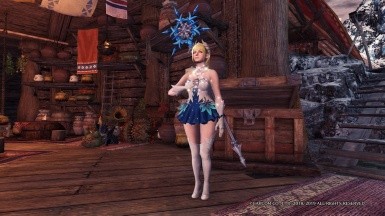 怪物猎人世界冰原性感雪衣短裙服饰MOD