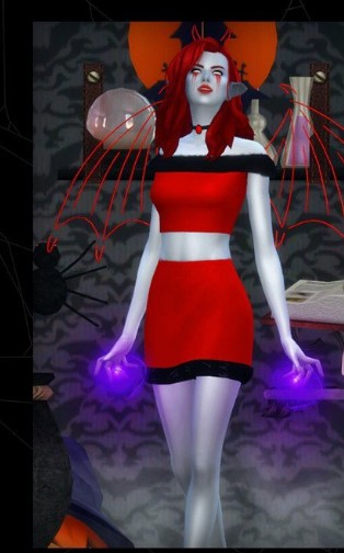 模拟人生4霓虹灯恶魔翅膀MOD