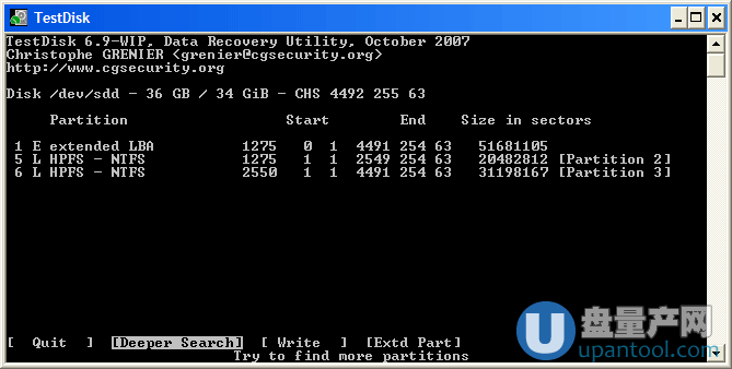硬盘分区表丢失错误怎么修复TestDisk使用教程(6)