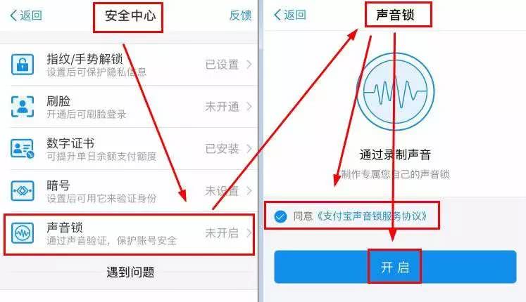 支付宝声音锁怎么设置 支付宝声音锁在哪开启方法