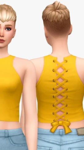 模拟人生4露背九分上衣MOD