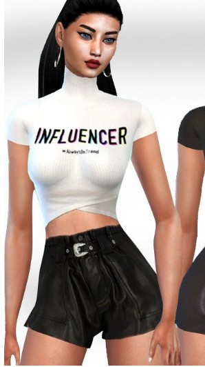 模拟人生4女性精致拉链皮短裤MOD