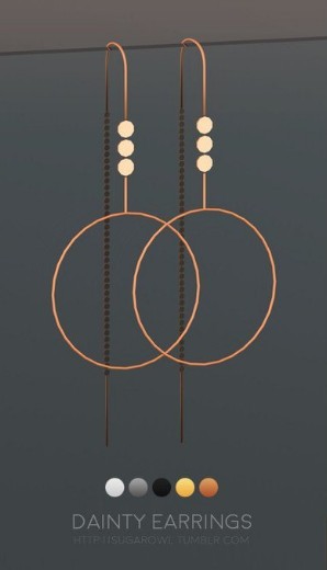 模拟人生4精致的大圆环耳环MOD