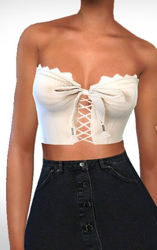 模拟人生4荷叶边紧身胸衣MOD