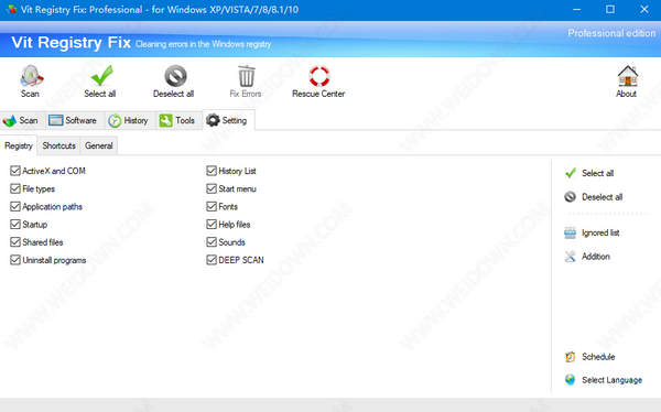 Vit Registry Fix(注册表修复软件)