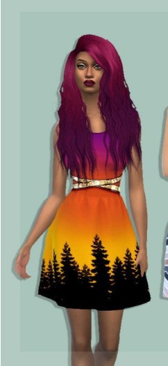 模拟人生4发光皮带连衣裙MOD