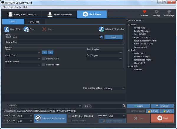 Free MP4 Convert Wizard