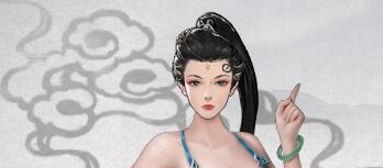 鬼谷八荒蓝色吊带肚兜立绘捏脸MOD