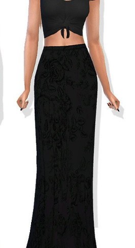 模拟人生4简洁的花卉长裙MOD