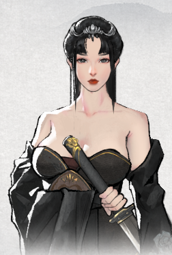 鬼谷八荒黑色露肩服饰MOD