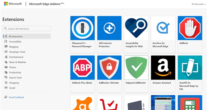 微软Edge浏览器插件最新震撼上线：总共162款扩展应用[多图]