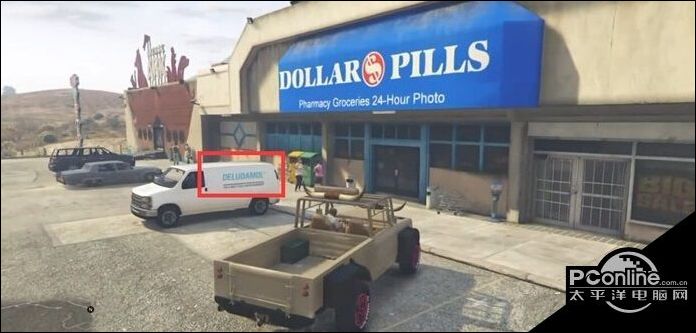 gta5崔佛老妈药车位置在哪里？