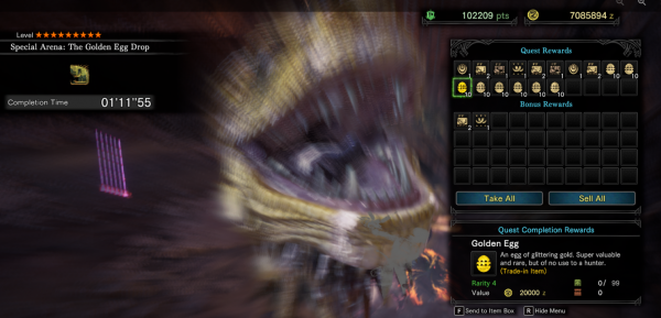 怪物猎人世界冰原疯狂钱和金蛋掉落任务MOD