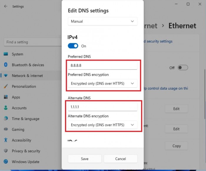 如何在Windows 11上启用DNS over HTTPS功能