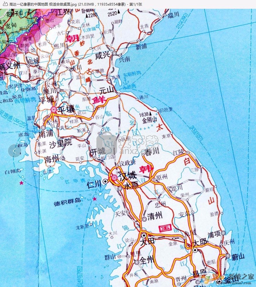 中国地图高清版可放大|中国高清地图(1亿像素11935x8554分辨率)