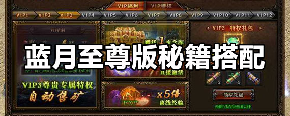 蓝月至尊版秘籍搭配攻略 蓝月至尊版秘籍怎么搭配
