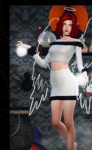 模拟人生4透明线条天使翅膀MOD