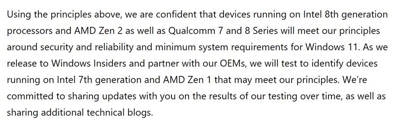 微软官方最新 Win11最低配置详情