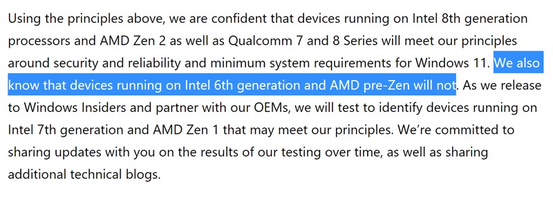 微软官方最新 Win11最低配置详情