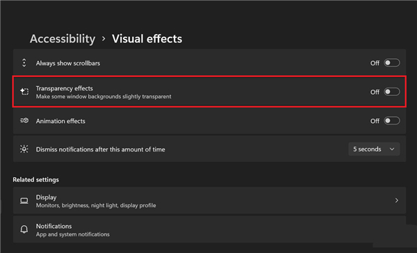 Window11如何禁用透明任务栏?Win11停用透明度效果教程