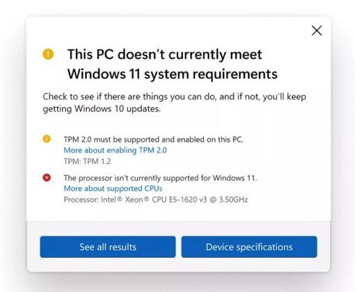 微软Windows 11 PC设备健康检查工具正式推出