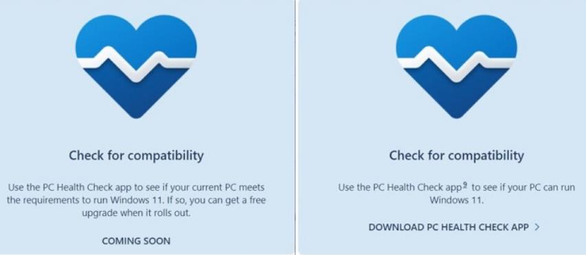 微软再次发布Windows11电脑健康检查应用程序 看你的设备是否兼容