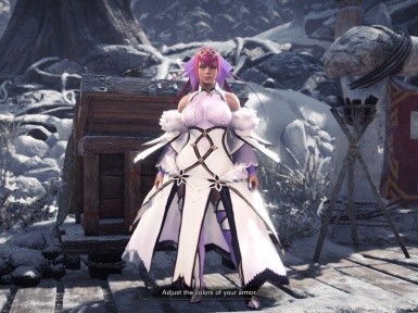 怪物猎人世界冰原FGO斯卡哈精美礼服MOD