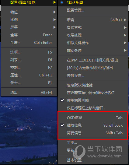 完美解码怎么把视频的信息都显示在播放界面 一个按键即可