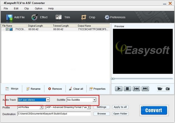 4Easysoft FLV to ASF Converter(FLV转ASF转换工具)