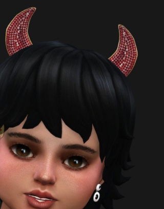 模拟人生4幼儿水钻牛角头饰MOD