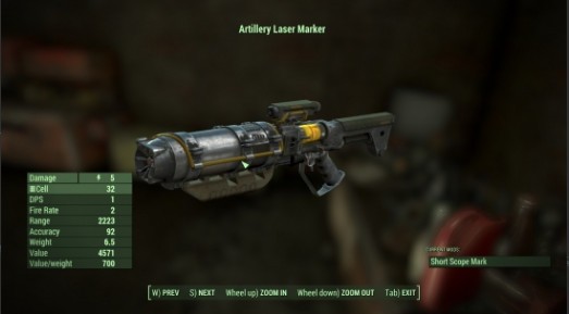 辐射4火炮激光标记枪MOD