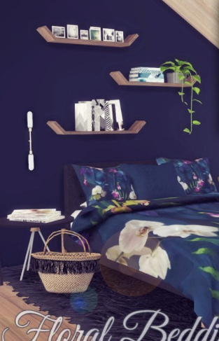 模拟人生4美丽花卉床铺MOD