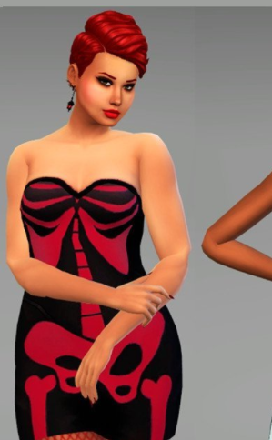 模拟人生4女性骷髅连衣裙MOD