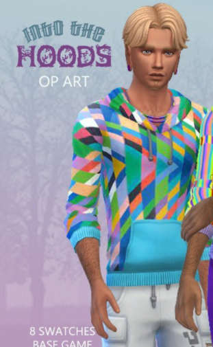 模拟人生4欧普艺术连帽衫MOD