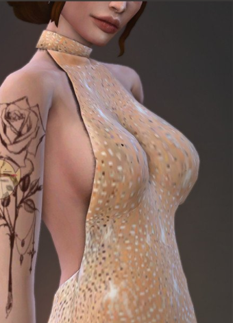 模拟人生4修长美丽玫瑰纹身MOD