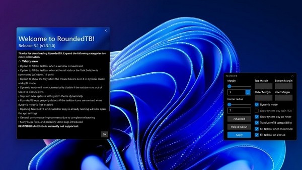 roundedTB(win11任务栏设置)