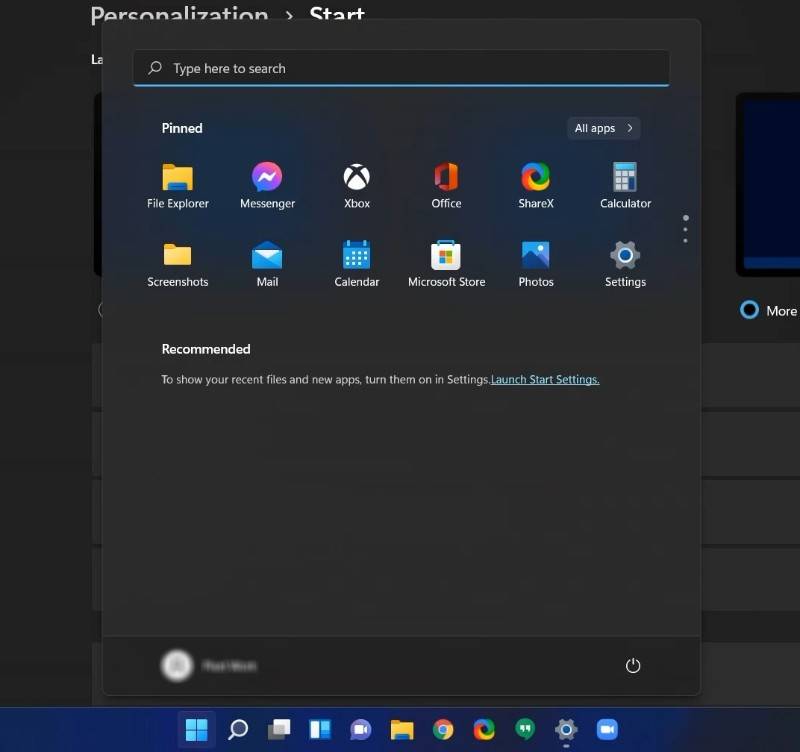 Win11开始菜单添加更多应用程序/文件夹快捷方式