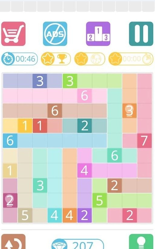 数字填充拼图