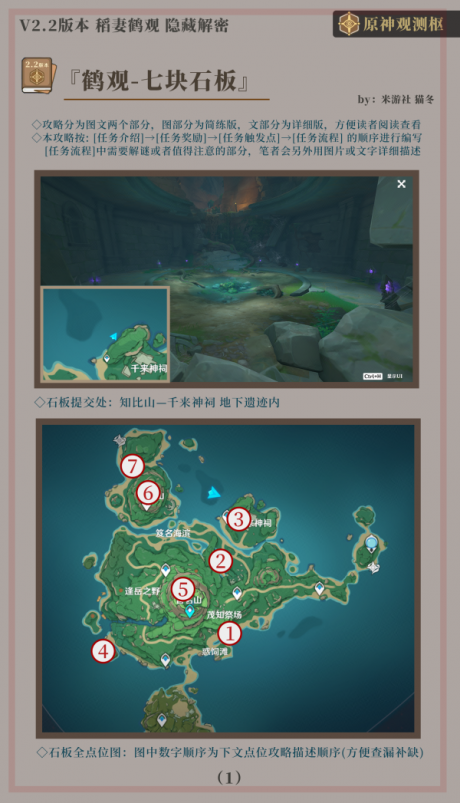 原神鹤观七个石板位置解密 原神知比山鹤观七个石板点位攻略