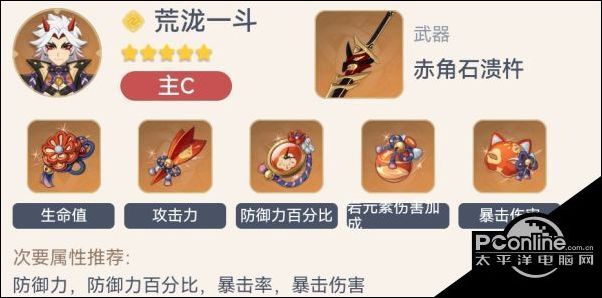 原神武器及圣遗物搭配指南 荒泷一斗培养图文教程