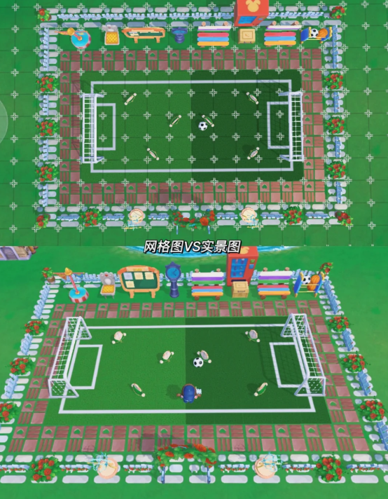 摩尔庄园足球场怎么拼?在哪?摩尔庄园足球场六种装修布局推荐图