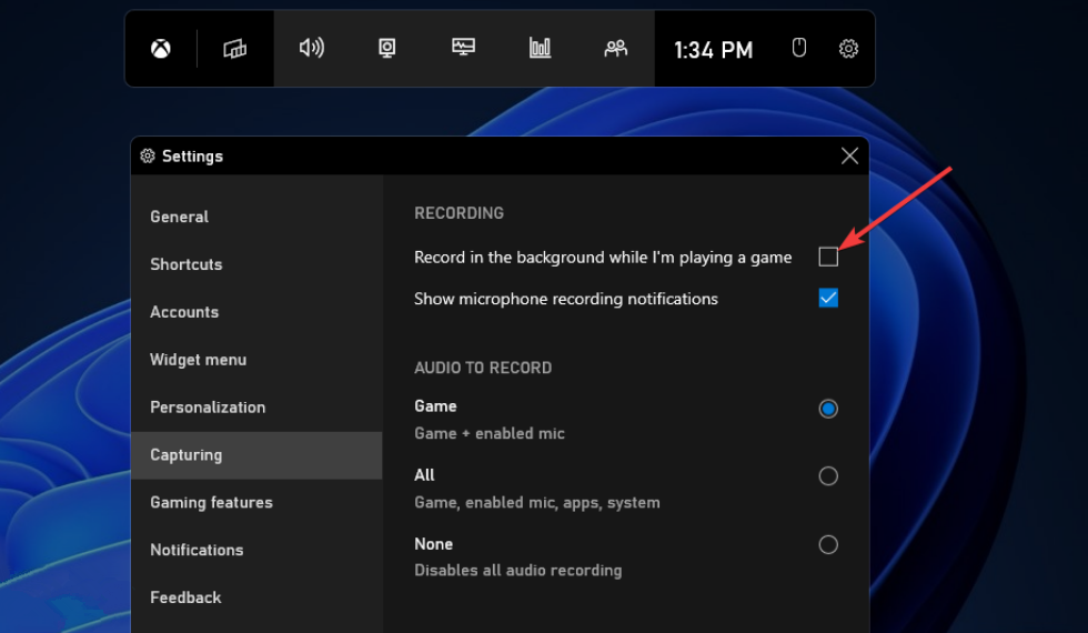 Win11系统禁用DVR并关闭游戏栏的方法