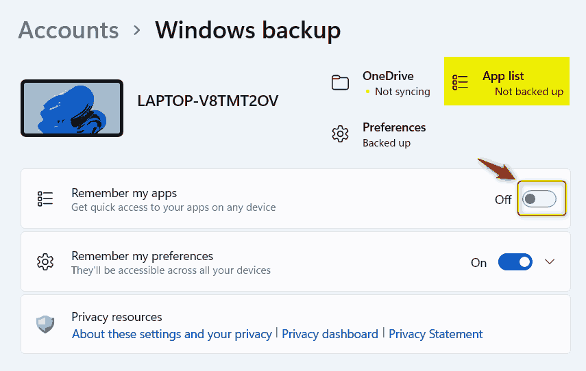 Win11如何启用或禁用记住我的应用程序？