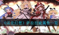 《诺亚幻想》萨拉技能属性一览