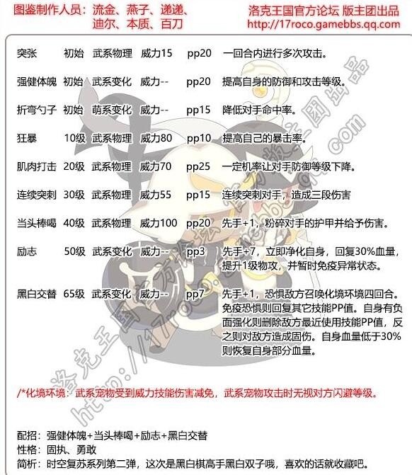 《洛克王国》黑白双子宠物技能图鉴
