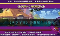 《洛克王国》天擎犀牛技能表
