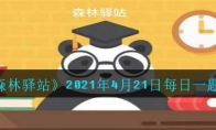 《森林驿站》2021年4月21日每日一题