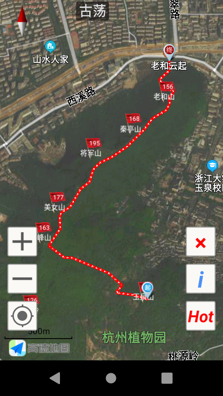 杭州登山地图